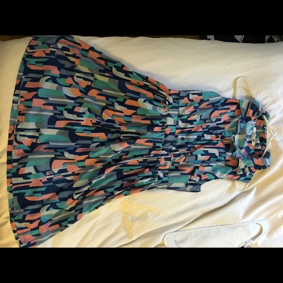 Mod Geo Fit and Flare Dress Sz S - Picture 1 of 3